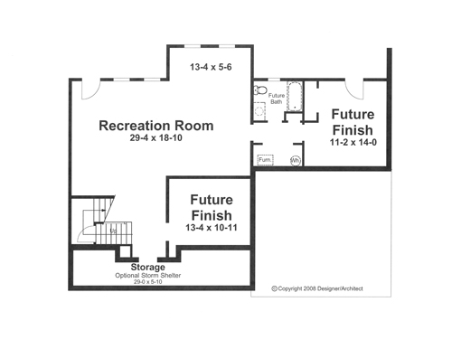 Lower Level image of CARMICHEAL House Plan